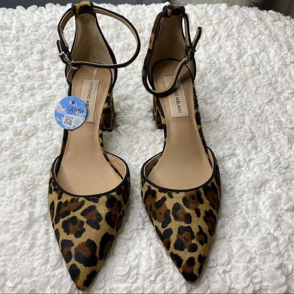 Antonio Melani Leopard Print Heels Size 6.5M - Picture 3 of 6